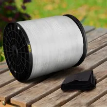 Cinta de tracción de poliéster VEVOR de 2500 libras, cinta plana de 2103' x 3/4" para trabajos de conductos de cables y cables, funciones variables, cuerda plana para tirar/cargar/embalar en cualquier clima CONDICIÓN