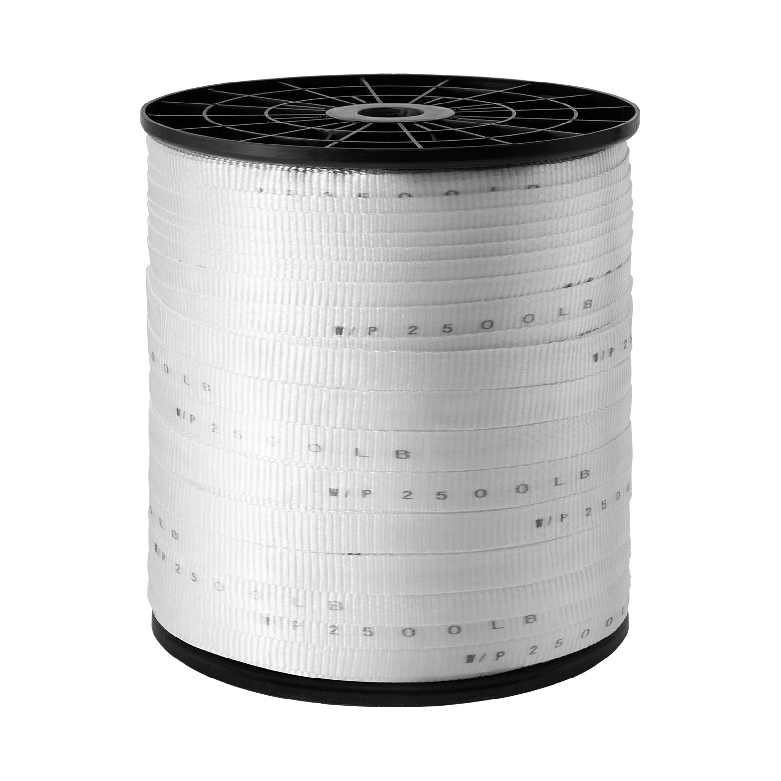 Cinta de tracción de poliéster VEVOR, 19 mm x 321 m, cuerda plana Mule Tape, capacidad de tracción de 1134 kgf, cinta de tracción de cable impresa para embalaje, jardinería, instalaciones eléctricas comerciales y conductos, blanca