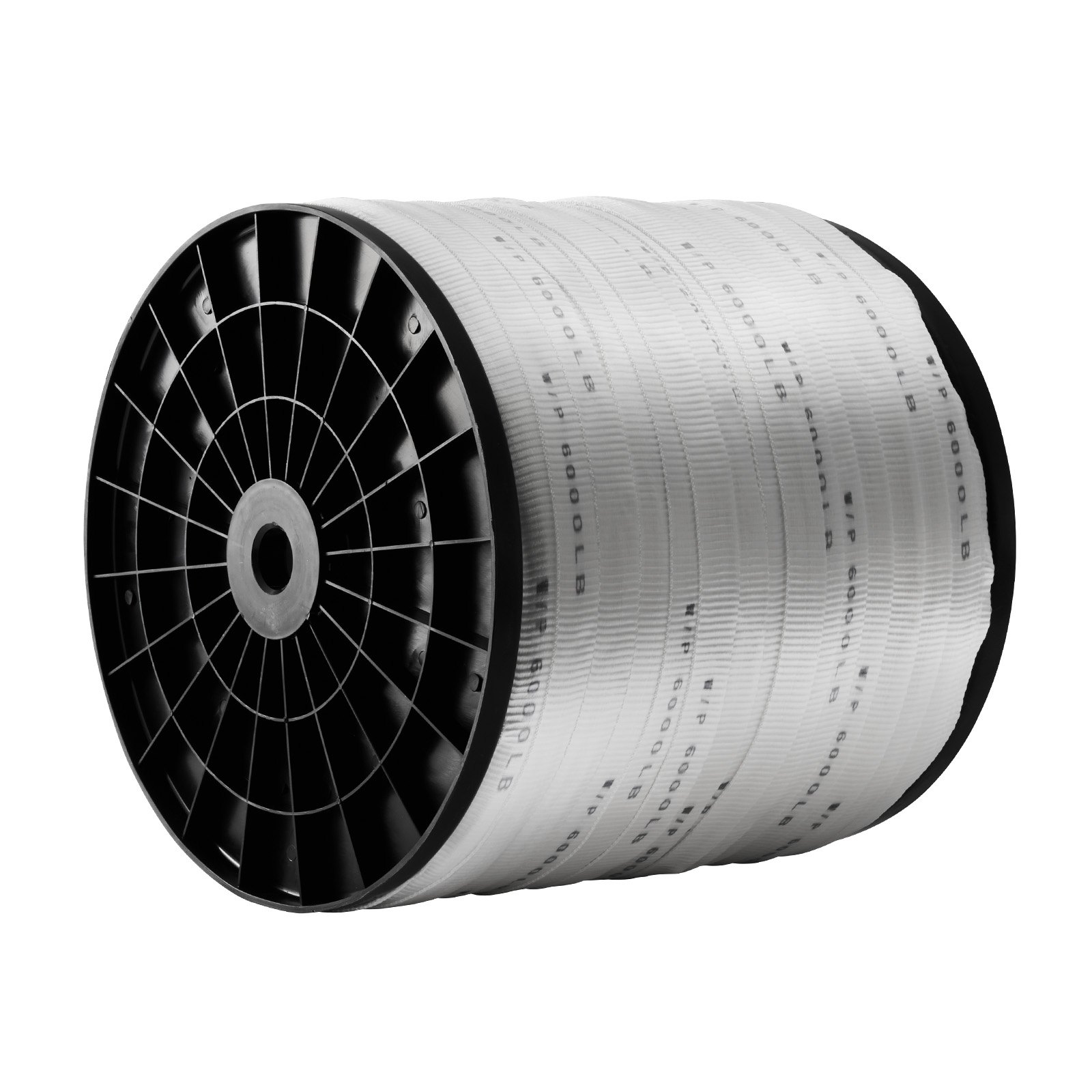 Cinta de tracción de poliéster VEVOR, 2,54 cm x 640 m, cuerda plana Mule Tape, capacidad de tracción de 2722 kgf, cinta de tracción de cable impresa para embalaje, jardinería, instalaciones eléctricas comerciales y conductos, blanca