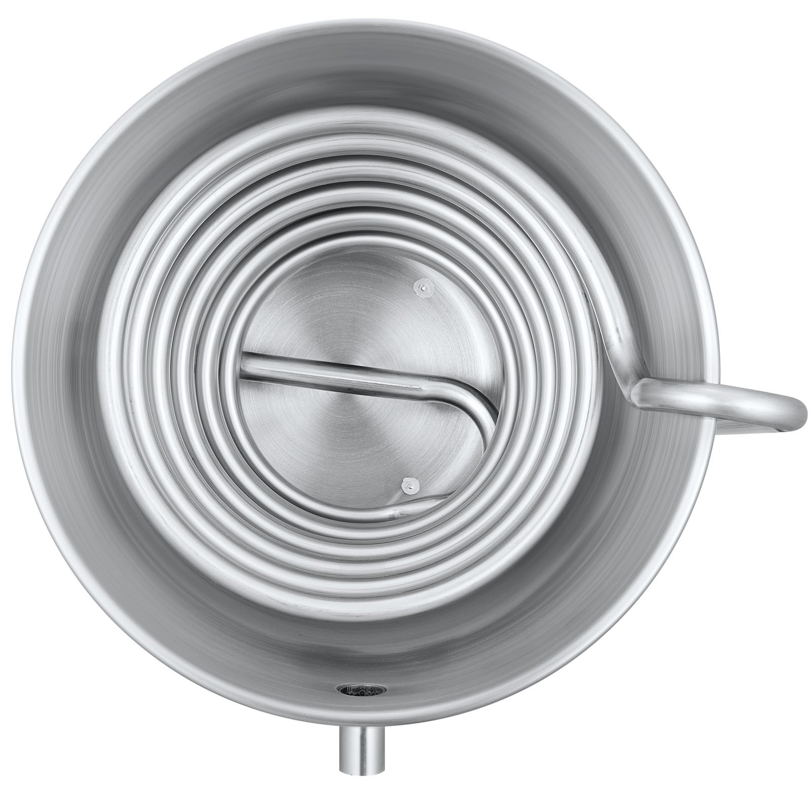 Destilador de alcohol VEVOR de 70 l y 18 galones, kit de destilación con tubo de acero inoxidable 304, bomba de circulación, termómetro integrado y puerto de escape para whisky, vino y brandy caseros, color plateado.