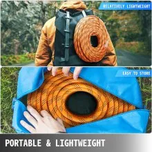 VEVOR Cuerda de poliéster de doble trenza de 7/16 pulgadas Cuerda de tracción de nailon de 200 pies Cuerda de vela de carga de poliéster de alta fuerza de 880LB para arborist Gardening Marine (7/16 pulgadas-200 pies)