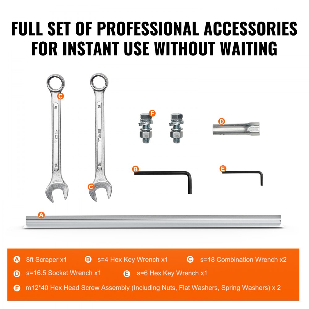 VEVOR Gas Concrete Power Screed, 8ft Aluminum Board Straight Edge Bar Set, 4 Stroke Cement Finishing Vibrating Motor with Height Adjustable Handles, High Efficient Concrete Tools 6500RPM