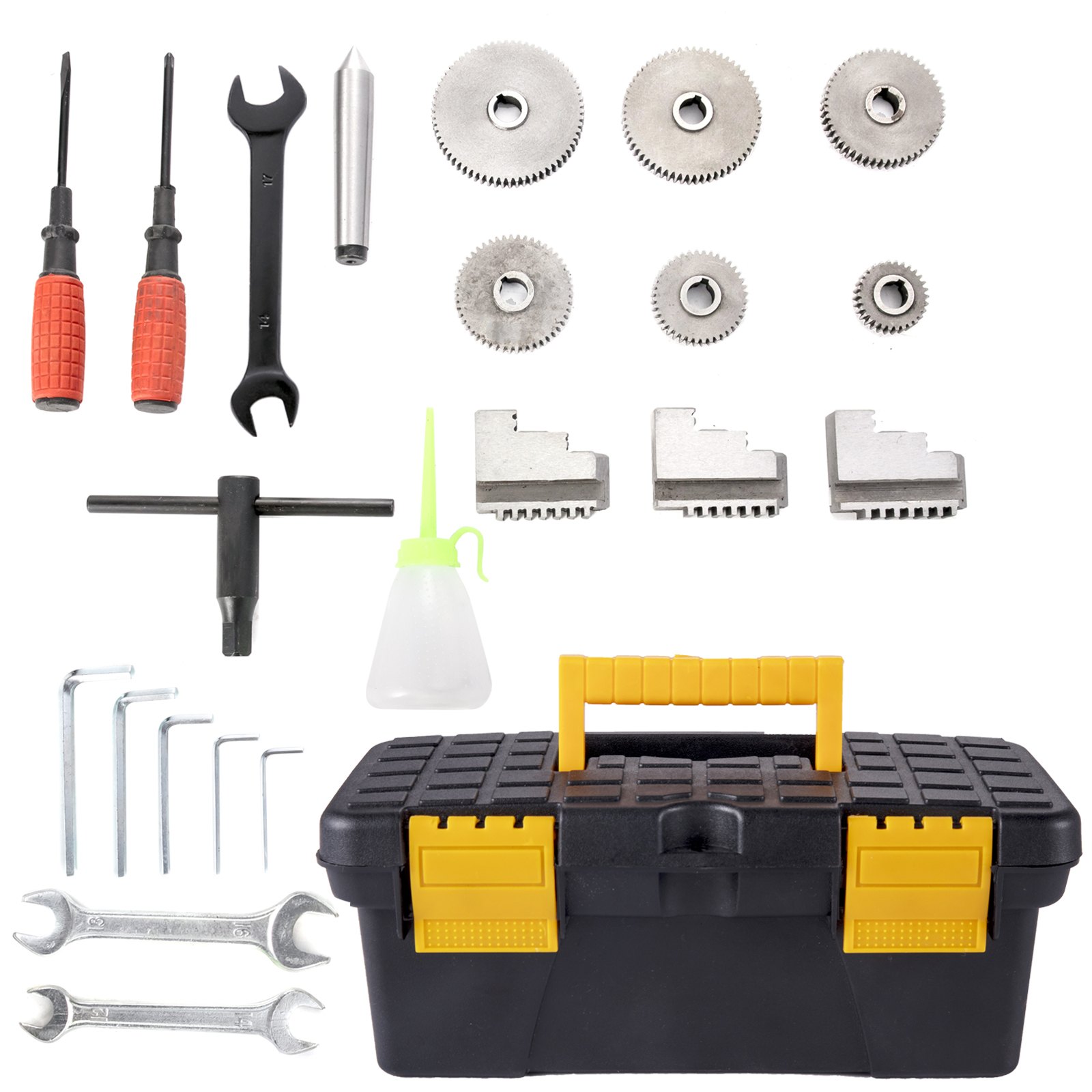 VEVOR Torno de metal, mini torno 210x800, cambio de velocidad variable de 2500 RPM, mini torno de precisión de 850 W, torno para trabajar metales con motor sin escobillas, fresadora para varios tornea