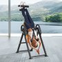 VEVOR Inversion Table, 300lbs Capacity Heavy Duty Inversion Table, Decompression Back Stretcher Machine, Strength Training Equipment with Headrest, Ankle Lock, Adjustable Protective Belt, Orange/Black