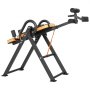 VEVOR Inversion Table, 300lbs Capacity Heavy Duty Inversion Table, Decompression Back Stretcher Machine, Strength Training Equipment with Headrest, Ankle Lock, Adjustable Protective Belt, Orange/Black