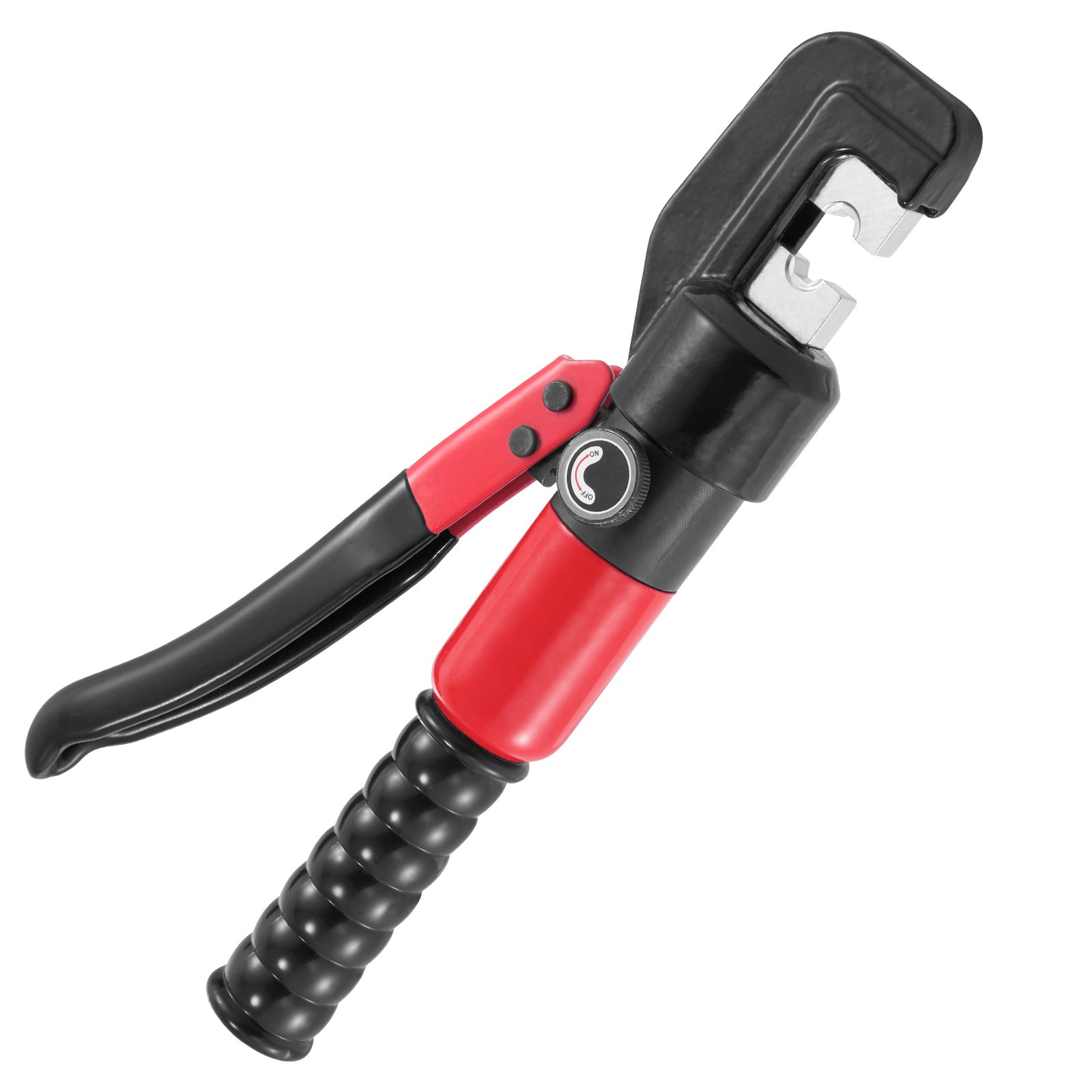 VEVOR Herramienta de engarzado hidráulica con 9 juegos de troqueles AWG12-2/0 Engarzadora de terminales de cobre y aluminio, con alicates de corte, guantes, 10 conectores de anillo de cobre, 8 fundas termorretráctiles