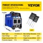 VEVOR TIG/MMA Cortador de plasma CT312P 3 en 1 Máquina de soldadura combinada Soldador Tig 120A Soldador de arco 120A Cortador de plasma 30A Máquina de corte por plasma de arco piloto sin contacto Voltaje dual 110 220V