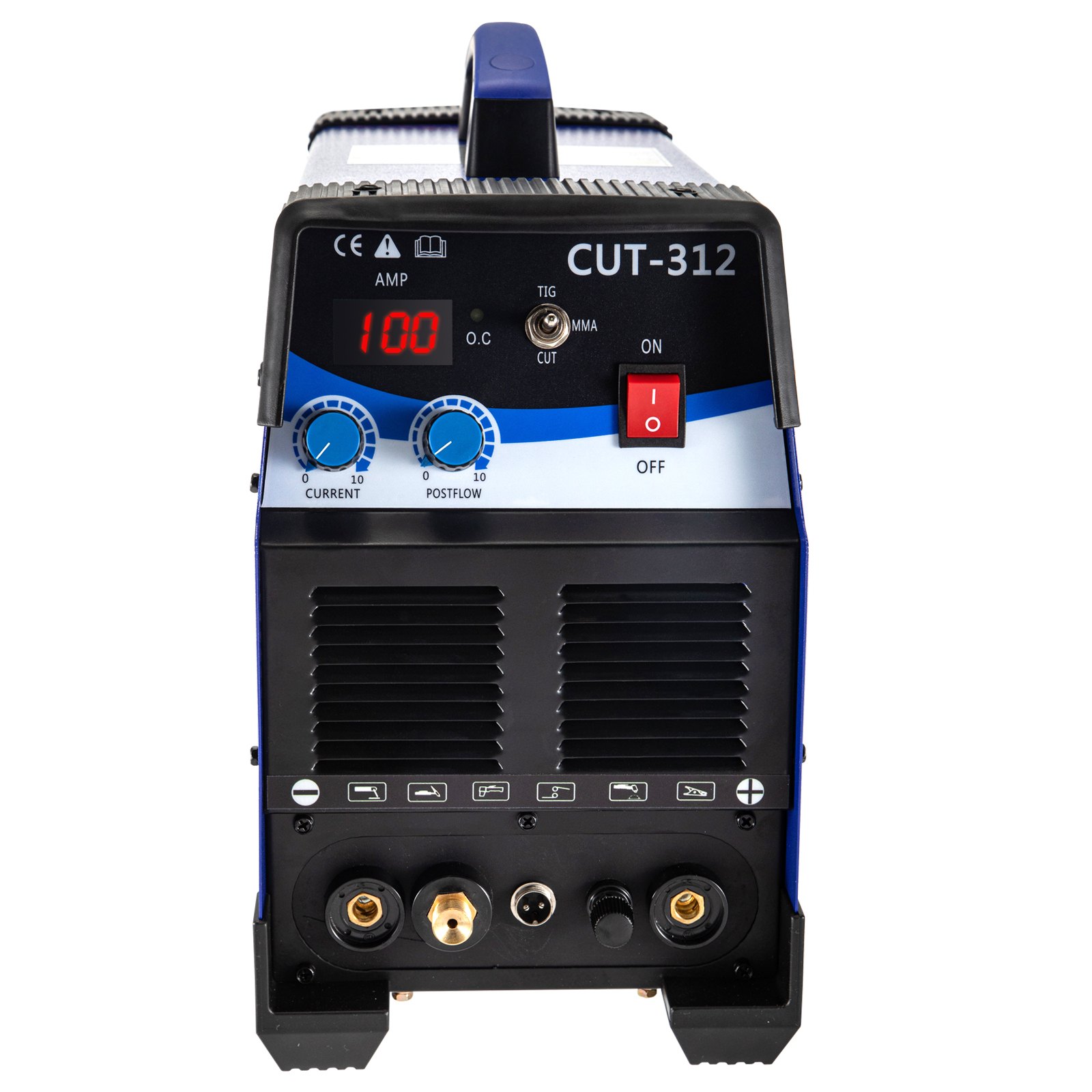 VEVOR TIG/MMA Cortador de plasma CT312P 3 en 1 Máquina de soldadura combinada Soldador Tig 120A Soldador de arco 120A Cortador de plasma 30A Máquina de corte por plasma de arco piloto sin contacto Voltaje dual 110 220V