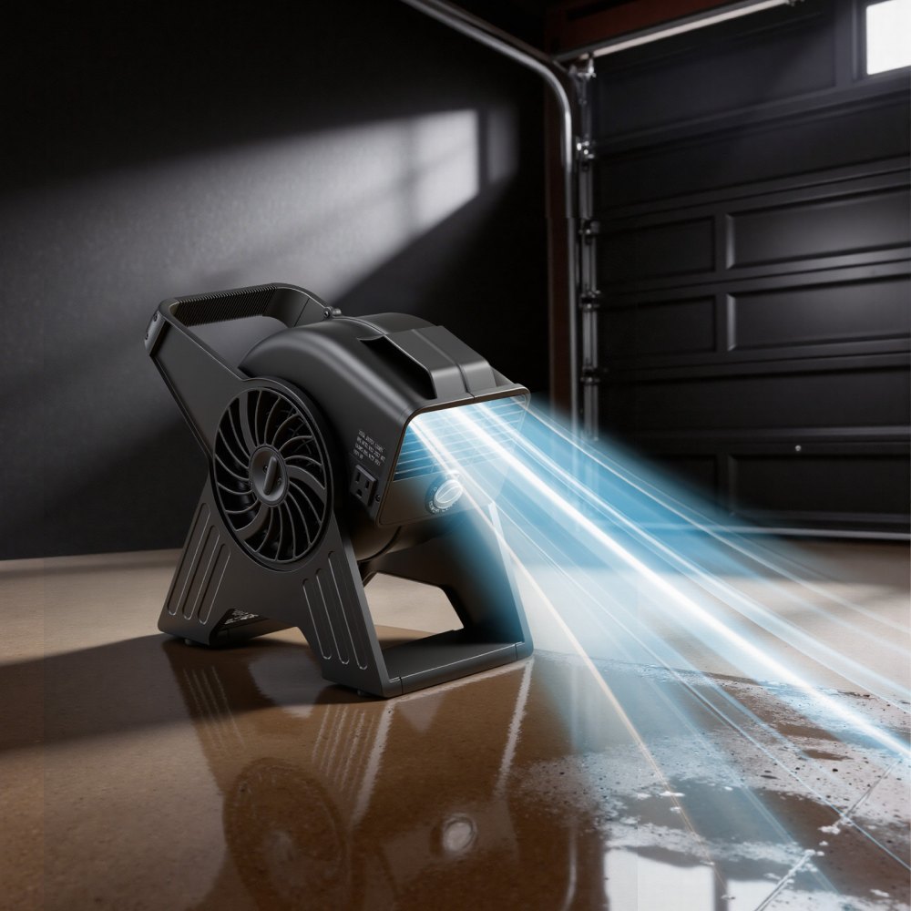 Ventilador portátil VEVOR de 33 cm, 300 CFM, 3 velocidades, flujo de aire multiángulo, ligero y portátil, de alta velocidad, para secar, deshumidificar, alfombras, circulación de aire y refrigeración.