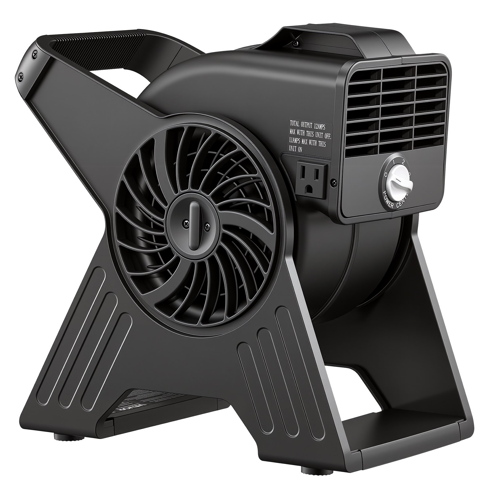 Ventilador portátil VEVOR de 33 cm, 300 CFM, 3 velocidades, flujo de aire multiángulo, ligero y portátil, de alta velocidad, para secar, deshumidificar, alfombras, circulación de aire y refrigeración.