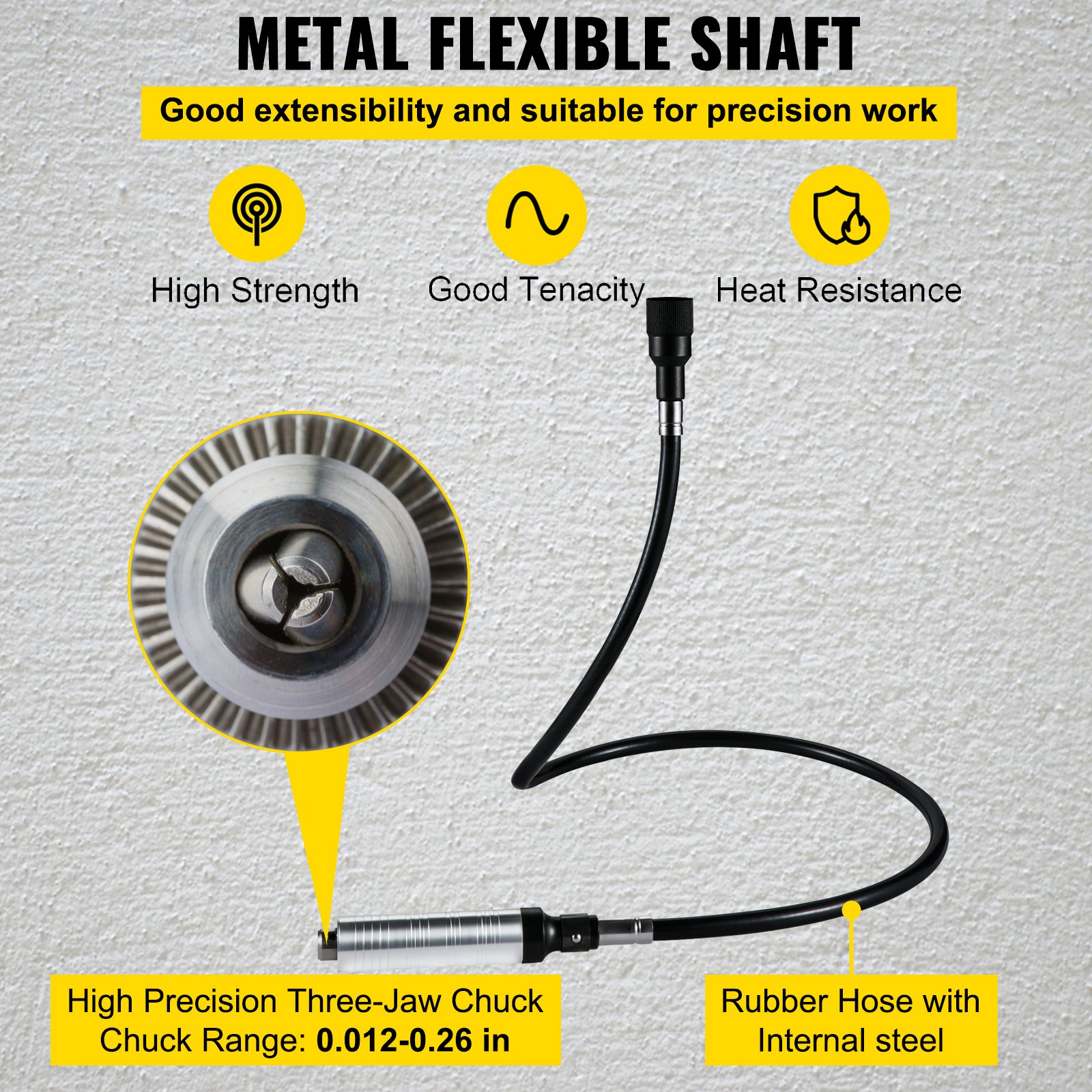VEVOR Flex Shaft Grinder 380W Herramienta rotativa 500-23000RPM Rotary Carver con mandril de 3 mordazas de 1/4 "y pedal de velocidad continua Máquina de molienda colgante 131PCS Accesorios para pulido de joyas Bricolaje