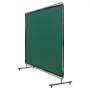 Pantalla de soldadura VEVOR con marco, 1,83 m x 2,44 m, protección de vinilo ignífugo para soldadura con 4 ruedas giratorias (2 con bloqueo), móvil y profesional para taller/industria, color verde