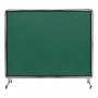 Pantalla de soldadura VEVOR con marco, 1,83 m x 2,44 m, protección de vinilo ignífugo para soldadura con 4 ruedas giratorias (2 con bloqueo), móvil y profesional para taller/industria, color verde