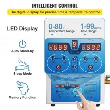 VEVOR Limpiador ultrasónico frecuencia ajustable de 36 KHz ~ 40 KHz 6 L 110 V máquina de limpieza ultrasónica con temporizador digital y calentador