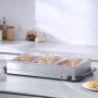 Servidor de buffet eléctrico y calentador de alimentos VEVOR, juego de plato de calentamiento portátil de acero inoxidable de 65 x 38 cm con control de temperatura y bandeja apta para horno, perfecto para catering, fiestas, eventos y entretenimiento, plateado, ETL