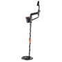 Detector de metales VEVOR para adultos, 8", detector de oro profesional de alta precisión, bobina de búsqueda impermeable IP68 con pantalla, auriculares, 3 modos, longitud ajustable, para detectar oro y buscar tesoros.