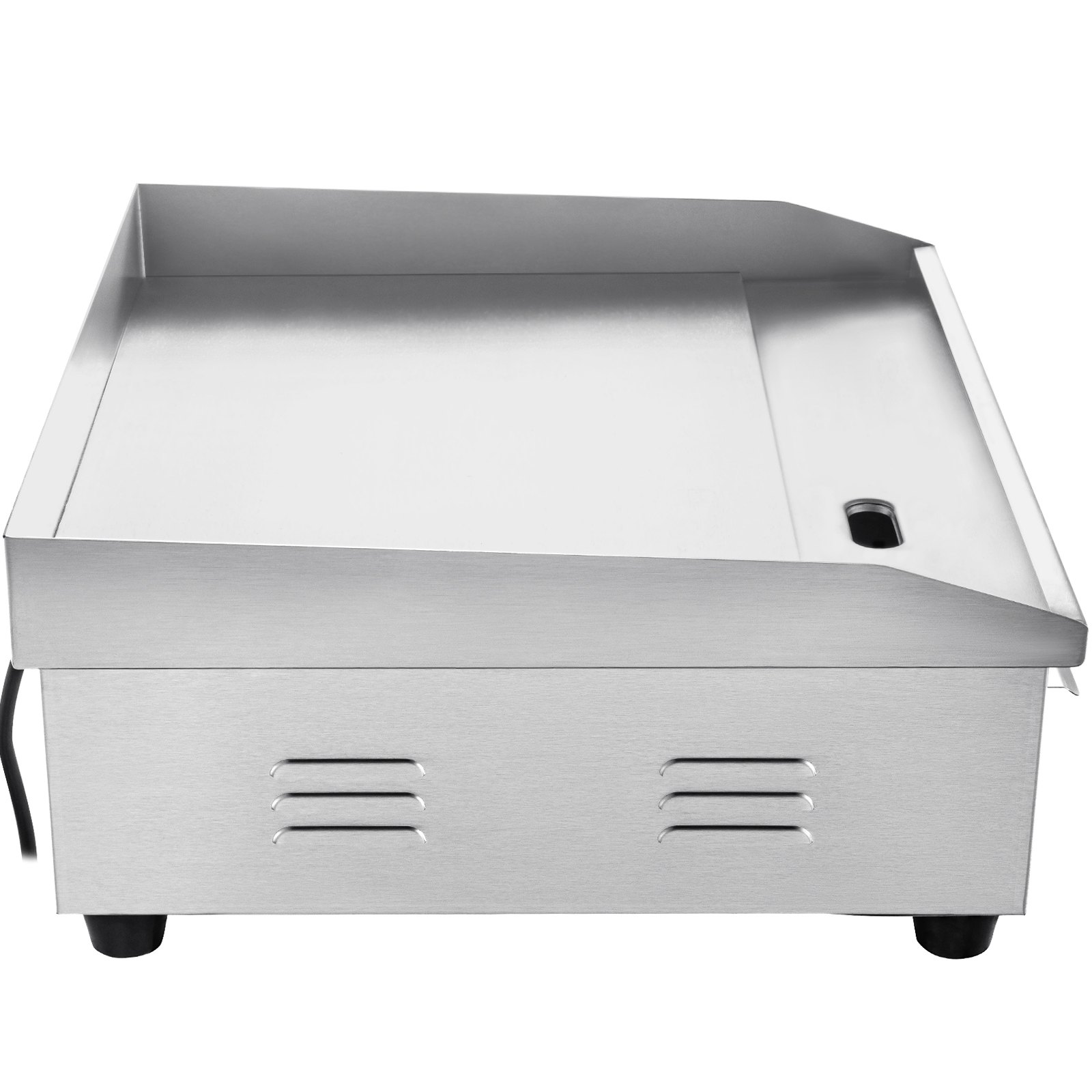 VEVOR Plancha Eléctrica 1500W Plancha de Asar de Acero Inoxidable 36 x 39 x 22 cm Parrilla Barbacoa Eléctrica 50-300 ℃ para Panqueques, Tocino Crujiente, Queso Asado, Desayunos Ricos, Platos Fritos