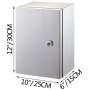 Caja eléctrica de acero inoxidable VEVOR nema con dimensiones 12&quot;x10&quot;x6&quot;.