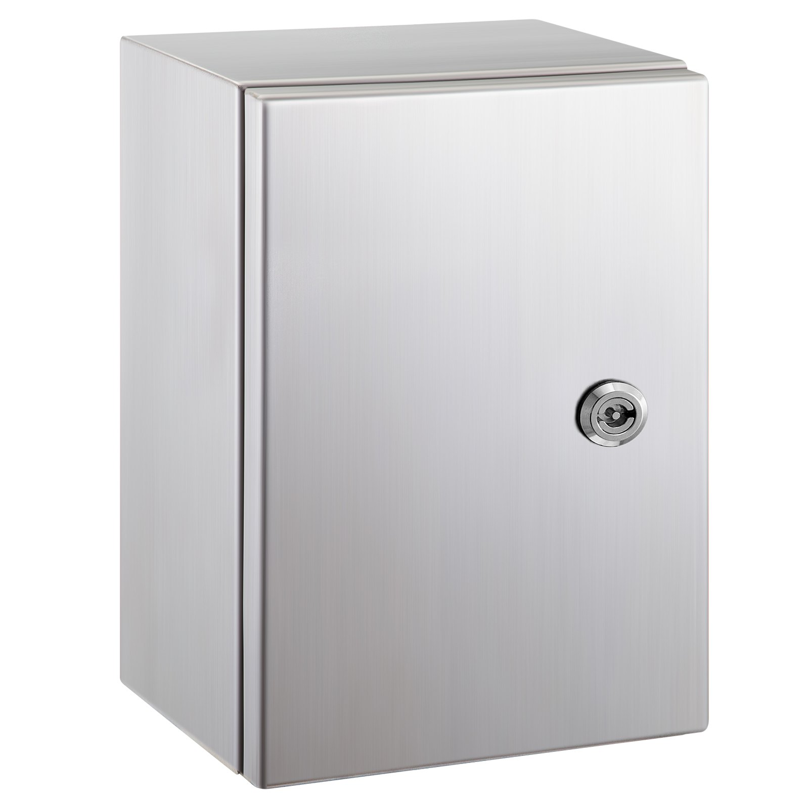 Caja eléctrica VEVOR nema de acero inoxidable con cerradura, acabado liso.