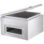 Caja de acero inoxidable VEVOR nema con tapa abierta y recorte en el panel frontal