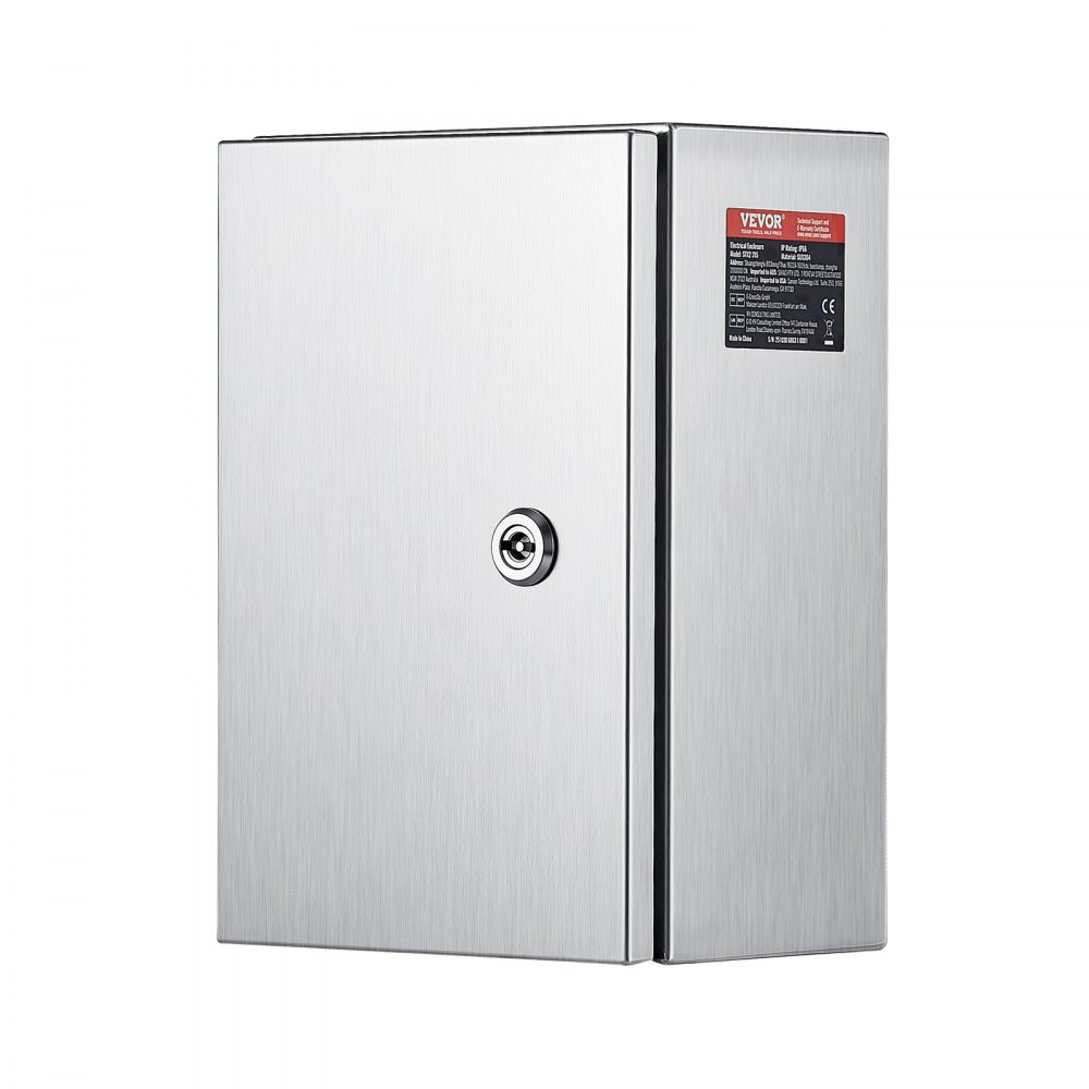 Caja eléctrica de acero inoxidable VEVOR NEMA de 30,5 x 20,3 x 15,2 cm, NEMA 4X, IP66, resistente al agua y al polvo, para exteriores e interiores, con placa de montaje.