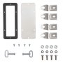 Juego de piezas de carcasa de acero inoxidable VEVOR nema 4x con tornillos, soportes y llaves.