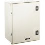 Gabinete de acero nema VEVOR con mecanismos de doble bloqueo en un gabinete rectangular gris.