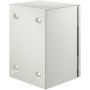 Caja eléctrica de acero VEVOR nema 4x con tornillos y bisagras visibles, color beige.