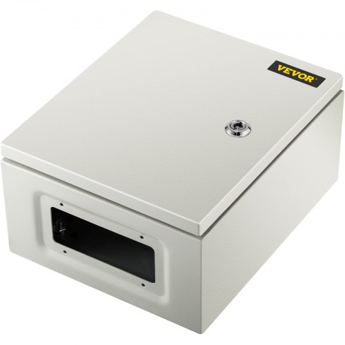 Caja de acero VEVOR NEMA, caja eléctrica de acero NEMA 4X de 12 x 10 x 6'', IP66 a prueba de agua y polvo, caja de conexiones eléctricas para exteriores/interiores, con placa de montaje