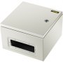 Caja de acero VEVOR nema con cerradura de seguridad y puerto de entrada de cables, color beige.