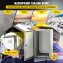 Caja de acero VEVOR NEMA, 20 x 12 x 10', NEMA 4X, caja eléctrica de acero, IP66, resistente al agua y al polvo, caja de conexiones eléctricas para exterior e interior, con placa de montaje.