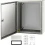 Caja de acero VEVOR NEMA, 20 x 16 x 8'', carcasa eléctrica metálica NEMA 4X, IP66, resistente al agua y al polvo, apta para uso en exteriores e interiores, incluye placa de montaje.