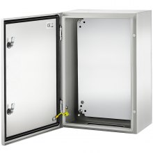 VEVOR Caja eléctrica de acero de 24 x 16 x 12 pulgadas, caja de conexiones con bisagras de acero al carbono, caja de metal resistente a la intemperie IP65, caja de caja de equipo electrónico montada en la pared con placa de montaje