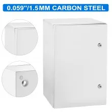 VEVOR Caja eléctrica de acero de 24 x 16 x 12 pulgadas, caja de conexiones con bisagras de acero al carbono, caja de metal resistente a la intemperie IP65, caja de caja de equipo electrónico montada en la pared con placa de montaje
