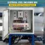 Caja de acero VEVOR NEMA, caja eléctrica de acero NEMA 4X de 24 x 24 x 12'', IP66 a prueba de agua y polvo, caja de conexiones eléctricas para exteriores/interiores, con placa de montaje