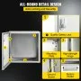 Caja de acero VEVOR NEMA, caja eléctrica de acero NEMA 4X de 24 x 24 x 12'', IP66 a prueba de agua y polvo, caja de conexiones eléctricas para exteriores/interiores, con placa de montaje