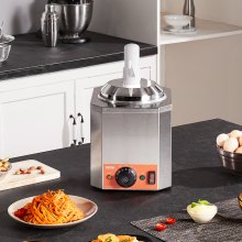 VEVOR Dispensador eléctrico de queso con bomba, calentador comercial de caramelo caliente de 2,3 cuartos, dispensador de bomba de plástico, calentador de salsa de queso Nacho ajustable a temperatura de 86-230 ℉, para caramelo de queso caliente