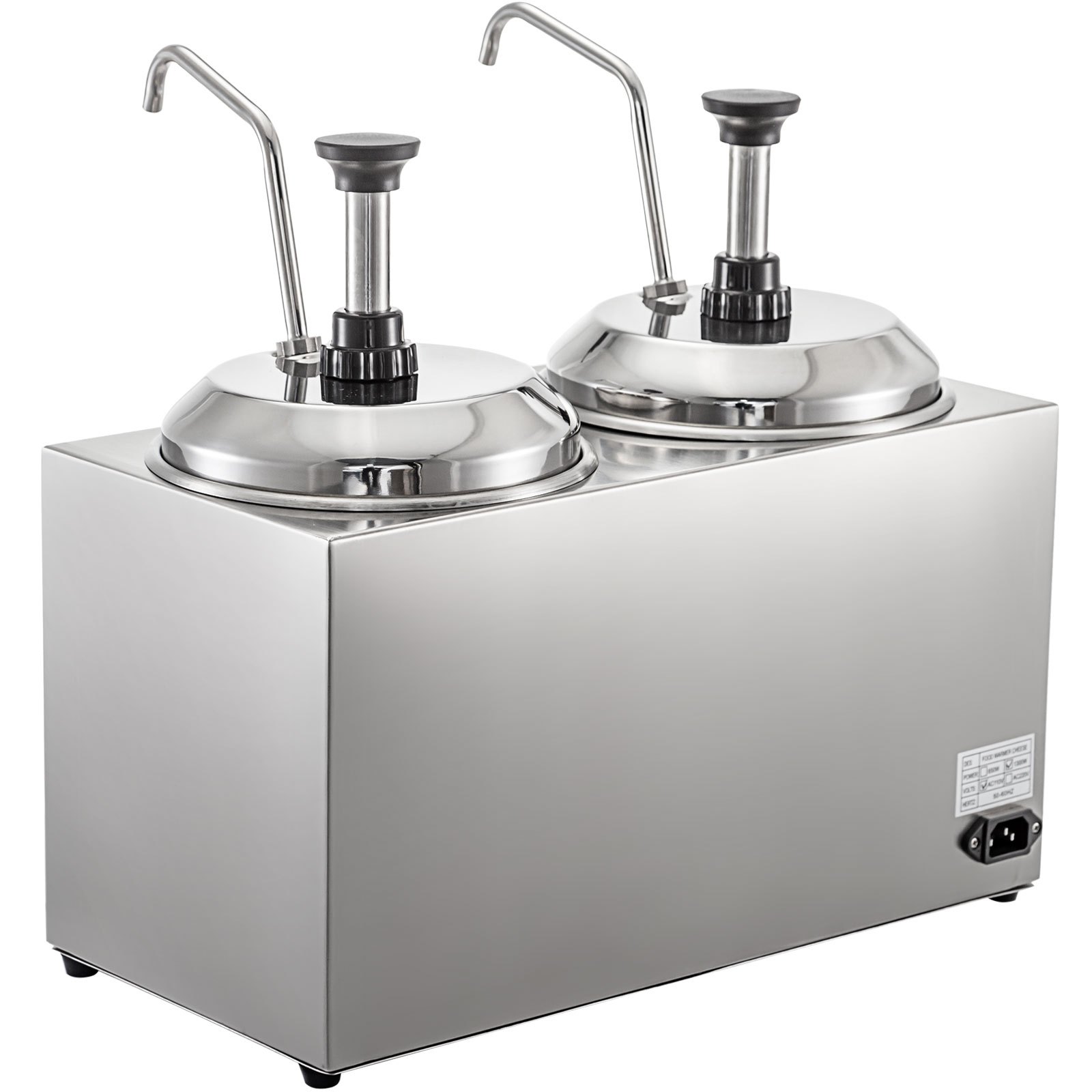 Dispensador de queso VEVOR con bomba Calentador de queso caliente con capacidad de 5,28 cuartos de galón Calentador de dulce de azúcar caliente de 1300 W con bomba Calentador de dulce de azúcar de un solo cabezal con control de temperatura para caramelo de queso dulce dulce caliente