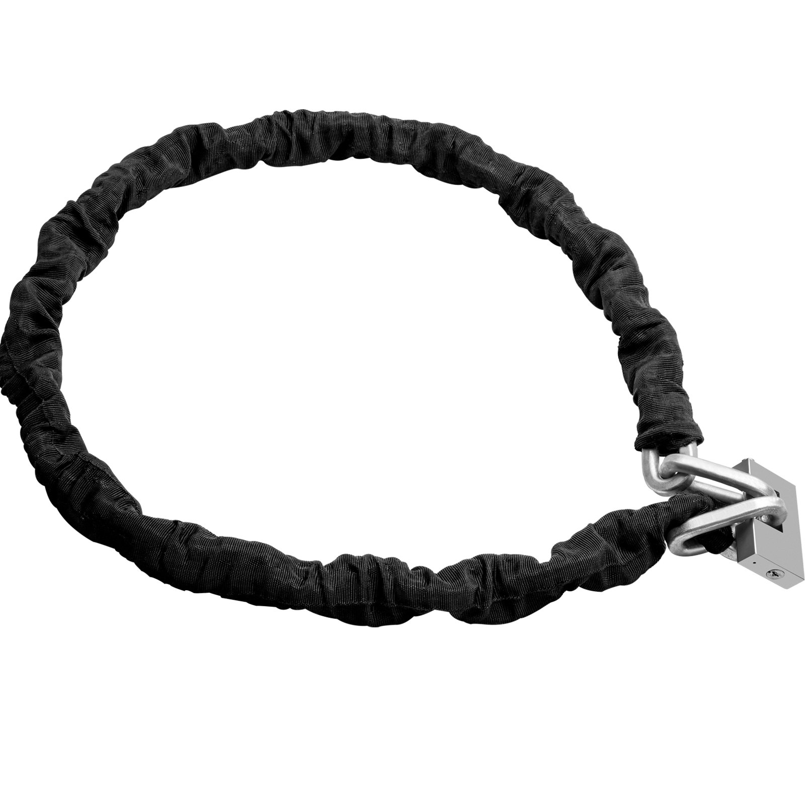 VEVOR Candado de cadena resistente, kit de candado de cadena de seguridad de 3/5 pulgadas x 5.58 pies, cadena endurecida de primera calidad, núcleo de candado de latón puro con 3 llaves, apto para motocicleta, generador, portones, bicicleta, scooter