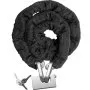 Candado de cadena resistente VEVOR, kit de cadena y candado de seguridad de 2/5 pulgadas x 6,58 pies, cadena endurecida de primera calidad, núcleo de candado de latón puro con 3 llaves, apto para motocicleta, generador, puertas, bicicleta, scooter