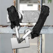 Candado de cadena resistente VEVOR, kit de cadena y candado de seguridad de 2/5 pulgadas x 6,58 pies, cadena endurecida de primera calidad, núcleo de candado de latón puro con 3 llaves, apto para motocicleta, generador, puertas, bicicleta, scooter