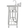 VEVOR Fregadero utilitario de acero inoxidable, fregadero pequeño independiente de 1 compartimento con grifo y patas para banco de trabajo, fregaderos comerciales de un solo tazón de 39,4 x 19,1 x 37,4 pulgadas para garaje, restaurante, lavandería