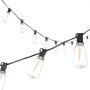 VEVOR - Guirnalda de luces LED para exteriores (61 m, 2700 K, regulable, con 100 bombillas ST38 irrompibles, casquillo E12), impermeable, para porche, patio, jardín, balcón, decoración de fiestas