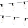 VEVOR - Guirnalda de luces LED para exteriores (61 m, 2700 K, regulable, con 100 bombillas ST38 irrompibles, casquillo E12), impermeable, para porche, patio, jardín, balcón, decoración de fiestas