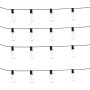 VEVOR - Guirnalda de luces LED para exteriores (61 m, 2700 K, regulable, con 100 bombillas ST38 irrompibles, casquillo E12), impermeable, para porche, patio, jardín, balcón, decoración de fiestas