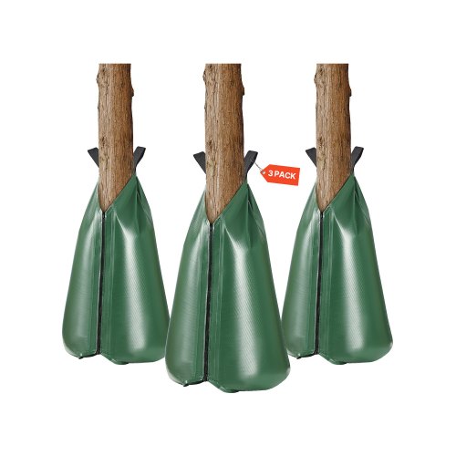 VEVOR 3 PCS Bolsa de Riego de 75,7 L para Árboles Nuevos, Bolsas de Riego por Goteo para Árboles Rellenables de Liberación Lenta de 5 a 9 Horas con Cremallera para Apuntar a las Raíces Profundas