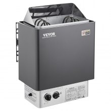 Calentador de sauna VEVOR, estufa de sauna eléctrica de 3KW y 220V, calentador de sauna para baño de vapor con controles integrados, temporizador de 3 h y temperatura ajustable para un máximo de 70-141 pies cúbicos, uso en duchas de spa de hoteles domésticos, certificación FCC