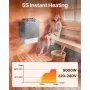 Calentador de sauna VEVOR, estufa eléctrica de 9 kW y 220 V, con controlador digital externo, temporizador de 3 h y temperatura ajustable para un máximo de 317-459 pies cúbicos, ideal para duchas de spa, hoteles y hogares.