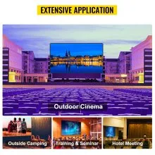 VEVOR Pantalla Proyector 100" Pantalla Proyector con Soporte Portátil 4K HD 16:9