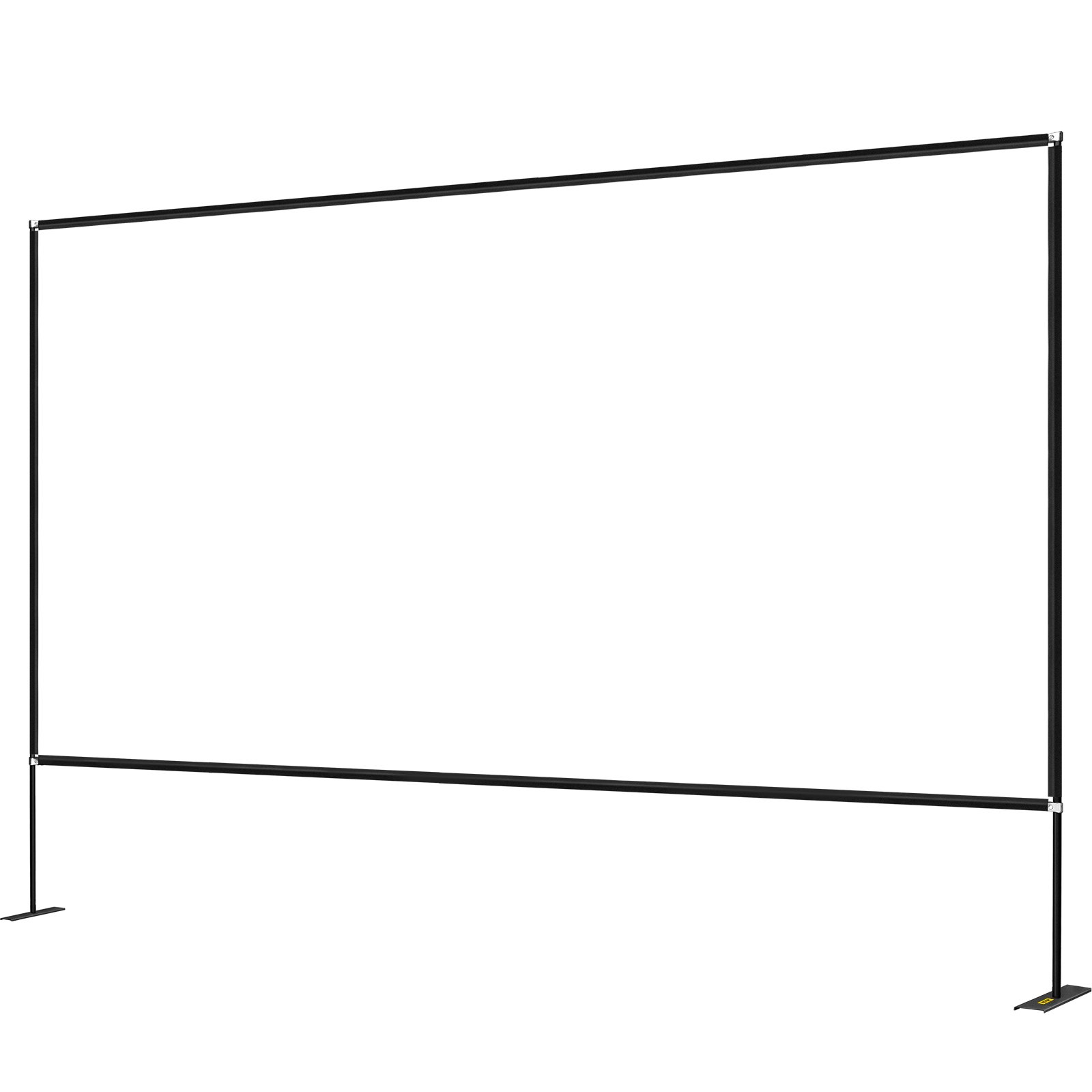 Pantalla de proyector portátil VEVOR de 135 pulgadas con soporte en fondo minimalista